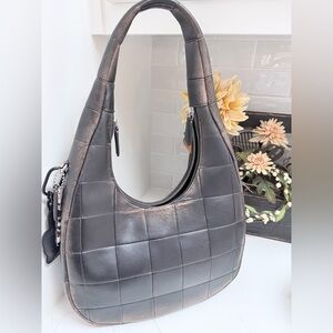 COACH Alter/Ego Crescent
Shoulder Bag In Checkerboard Upcrafted loved Leather